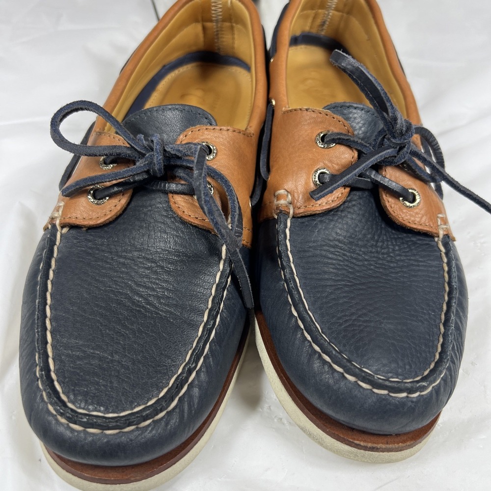 Mens Sperry Gold Cup Boat Shoes Loafers Sz 9 M Used Navy Comfortable & handsome
